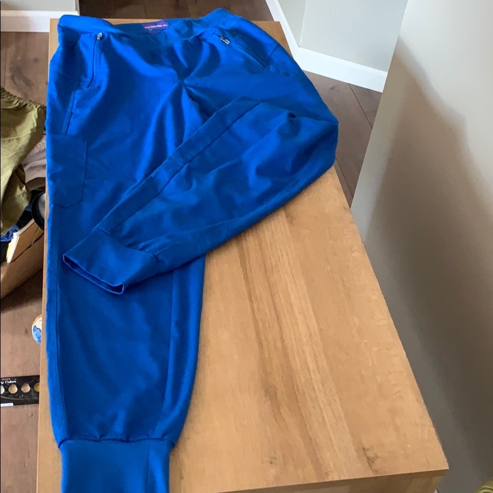 Healing hands royal blue joggers scrub pants